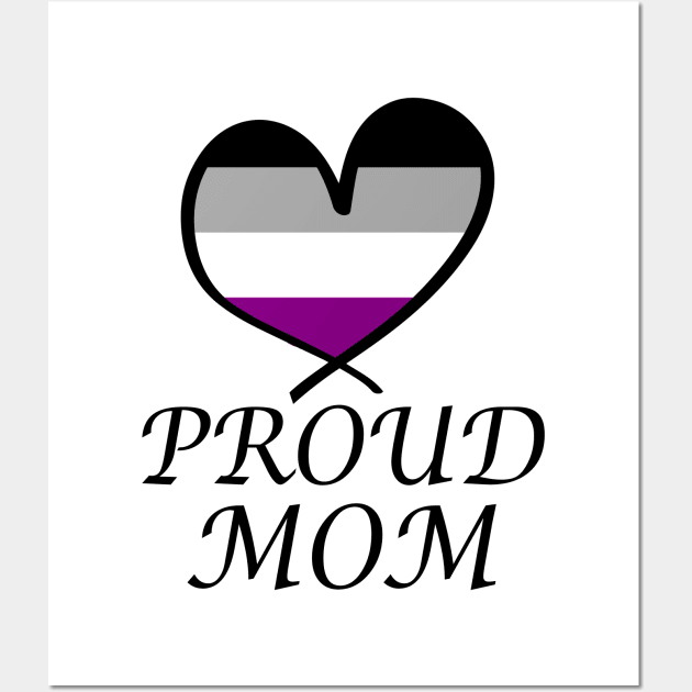 Proud Mom LGBT Gay Pride Month Asexual Flag Wall Art by artbypond